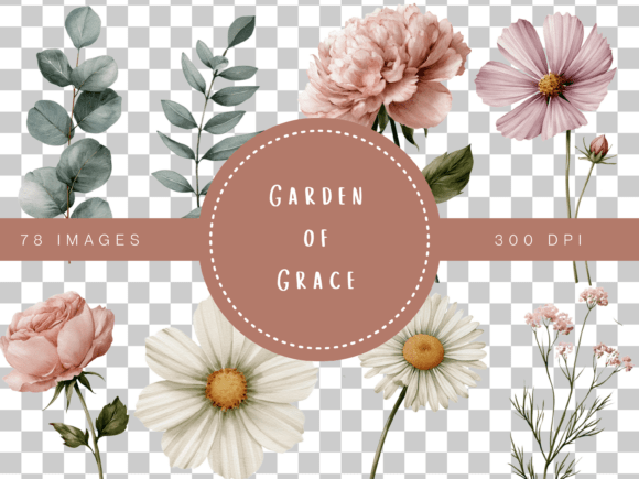 Download Garden of Grace Watercolor Floral Clipar - Water Collection