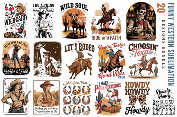 Download Funny Western Sublimation Designs Bundle - Premium Bundle