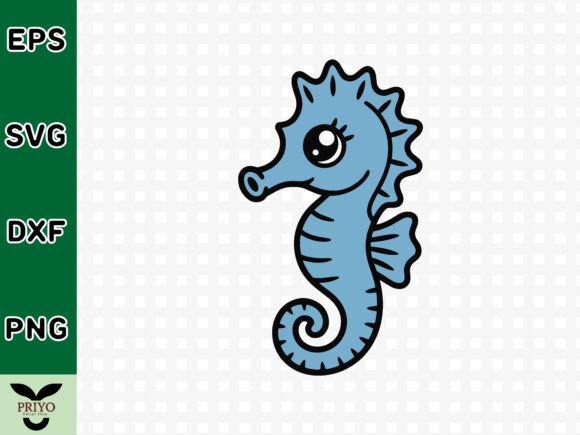 Download Kawaii Sea Animal Cute Seahorse SVG - Animal Collection
