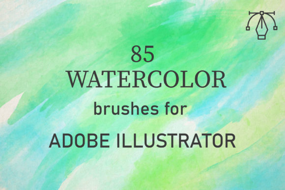 Download 85 Watercolor Brushes for Illustrator - Water Collection