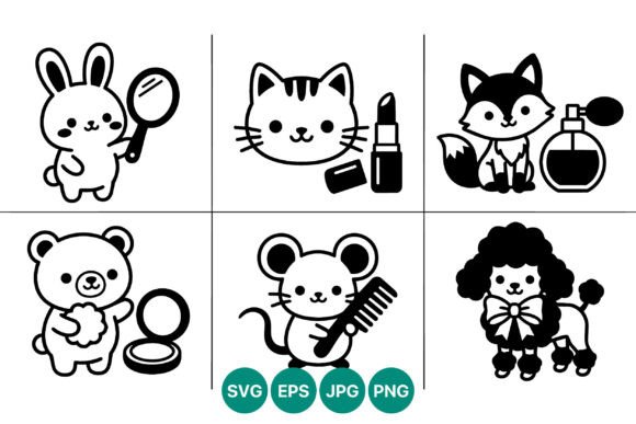 Download Cute Animal Characters with Beauty Tools - Animal Collection