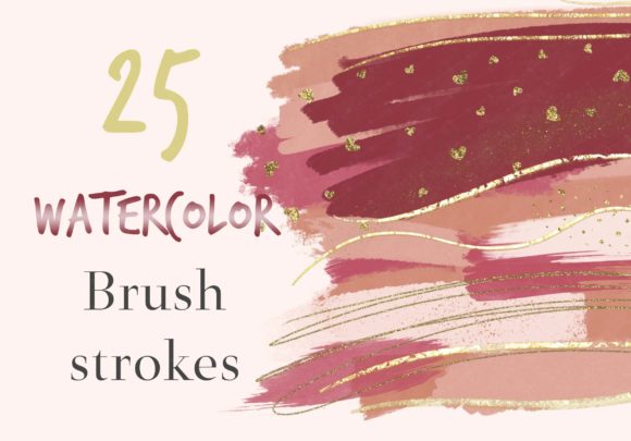 Download Valentines Watercolor Brush Strokes - Water Collection