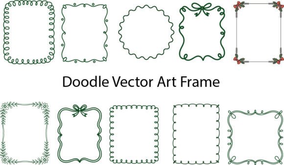 Download Hand-Drawn Doodle Vector Art Frames EPS. - Hand Collection