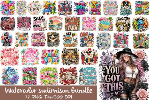 Download Watercolor Sublimation T-shirt Designs - Water Collection