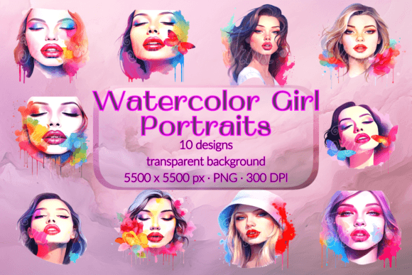 Download Fashion Illustration Watercolor Painting - Water Collection