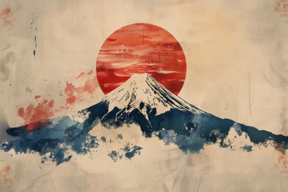 Download Japan Mountain Fuji Watercolor Poster - Water Collection