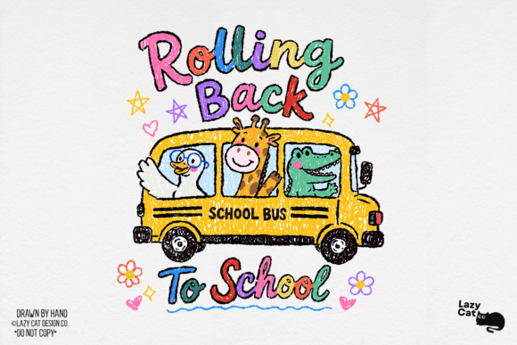 Download Back to School Bus Hand-Drawn PNG - Hand Collection