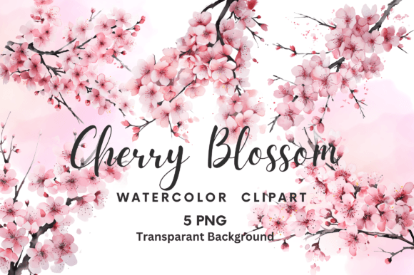 Download Cherry Blossom Watercolor Clipart - Water Collection