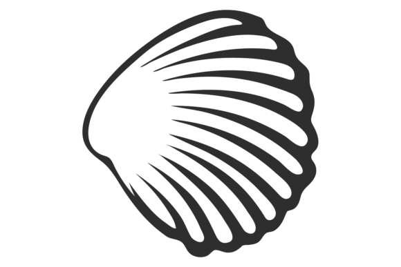 Download Cockle Shell Line Icon. Black Underwater - Water Collection